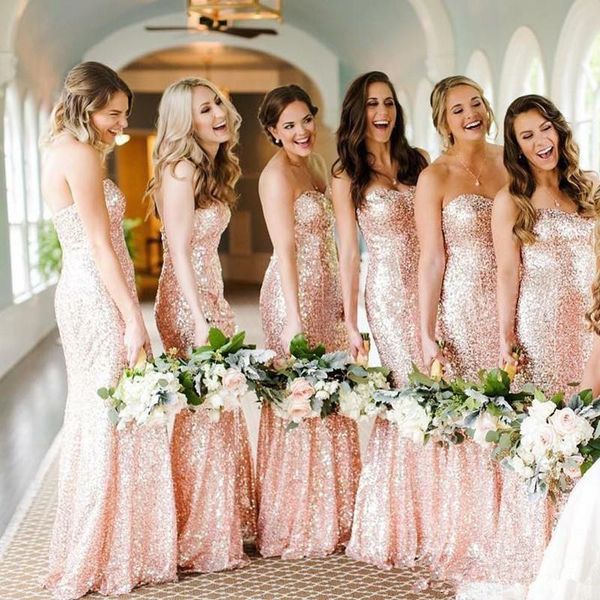 2019 rose gold sequin mermaid bridesmaid dresses custom made sweetheart long wedding guest dress evening party gowns, White;pink
2019 rose gold sequin mermaid bridesmaid dresses custom made sweetheart long wedding guest dress evening party gowns, White;pink