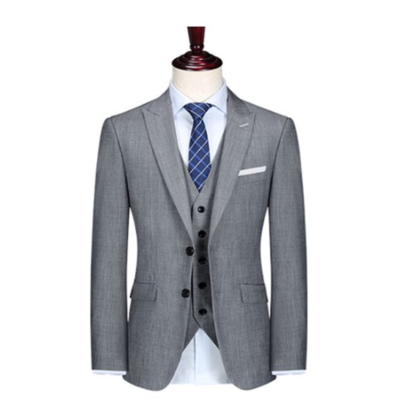 mens grey slim fit lapel 3 piece suit groom formal business tuxedos wedding men suit two button evening prom casual blazer, White;black
mens grey slim fit lapel 3 piece suit groom formal business tuxedos wedding men suit two button evening prom casual blazer, White;black