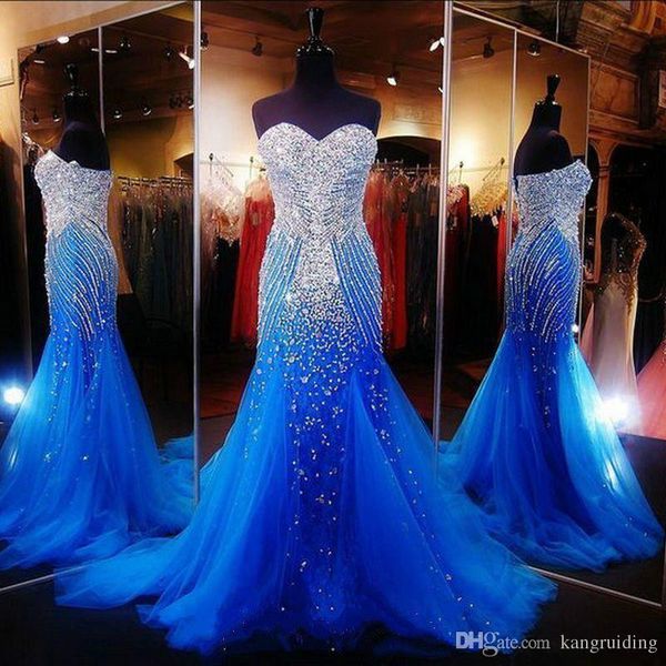 Sexy Elegant Mermaid Prom Dresses for Pageant Women zipper Long Tulle with Rhinestones Runway Corset Long Formal Evening Party Gowns 2017
Sexy Elegant Mermaid Prom Dresses for Pageant Women zipper Long Tulle with Rhinestones Runway Corset Long Formal Evening Party Gowns 2017