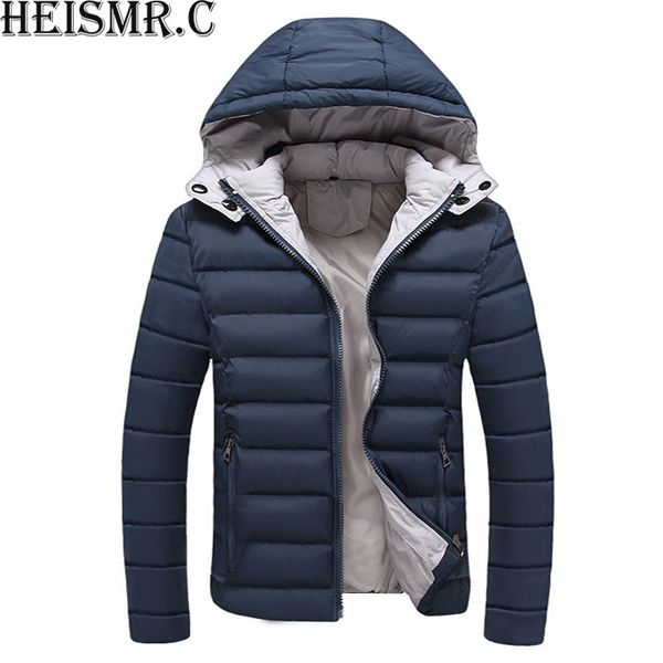 2018 men's winter jacket mens contrast color hooded coats jacket thicken casual parkas cotton-padded outwear down aw42, Black
2018 men's winter jacket mens contrast color hooded coats jacket thicken casual parkas cotton-padded outwear down aw42, Black