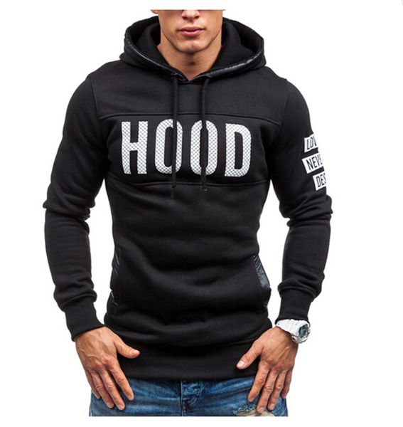 active sportswear hooded sweatshirts hood letter print slim british pollover hoodies mens gym casual fashion long sleeved hoodies tshirt top, Black
active sportswear hooded sweatshirts hood letter print slim british pollover hoodies mens gym casual fashion long sleeved hoodies tshirt top, Black