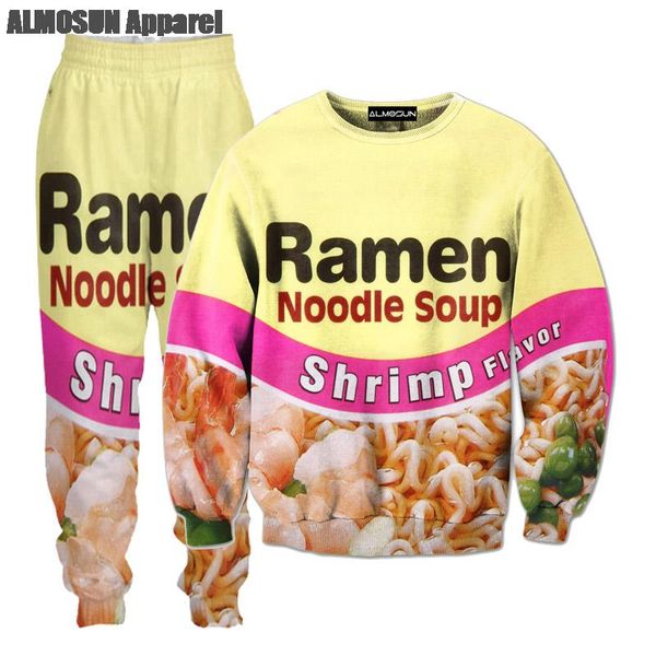 almosun shrimp ramen 3d all over print tracksuits sweatshirts hipster casual drawstring pants sportwear women men, Gray
almosun shrimp ramen 3d all over print tracksuits sweatshirts hipster casual drawstring pants sportwear women men, Gray