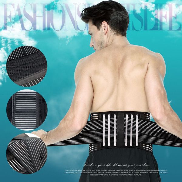 exercise waist protection weight lifting waist protection belt spring support pressure ventilation, Black;gray
exercise waist protection weight lifting waist protection belt spring support pressure ventilation, Black;gray