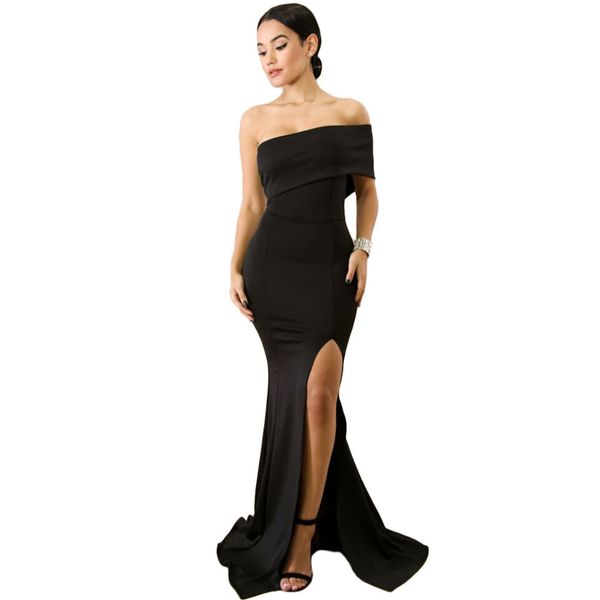 maxi runway dresses bodycon party dresses for women f0043 off shoulder split hem 3 colors, Black
maxi runway dresses bodycon party dresses for women f0043 off shoulder split hem 3 colors, Black
