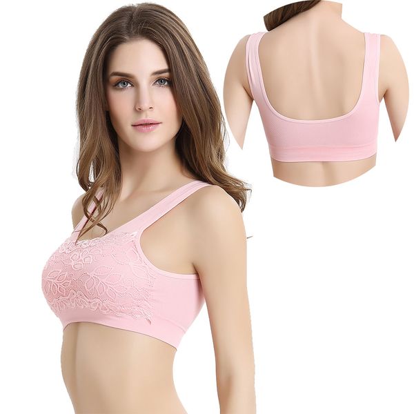 women sports bra seamless tube yoga gym running workout brassiere push up wire fitness vest plus size underwear femme, White;black
women sports bra seamless tube yoga gym running workout brassiere push up wire fitness vest plus size underwear femme, White;black