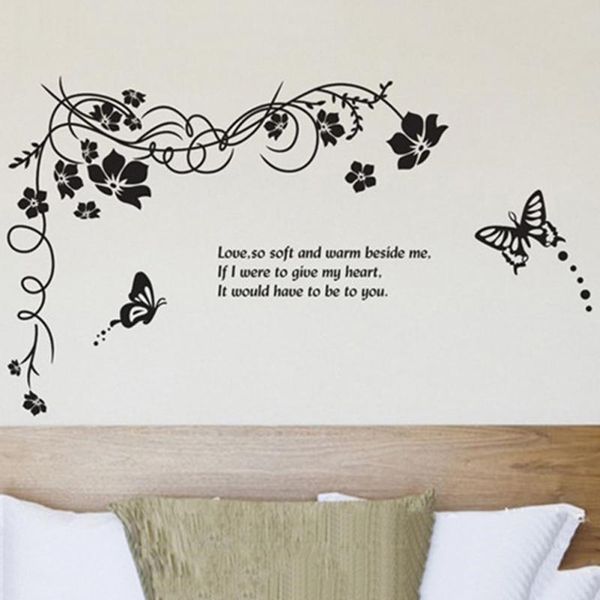 removable large black butterfly flowers wall stickers vine tiny art wall decorative decals for bedroom home decoration
removable large black butterfly flowers wall stickers vine tiny art wall decorative decals for bedroom home decoration