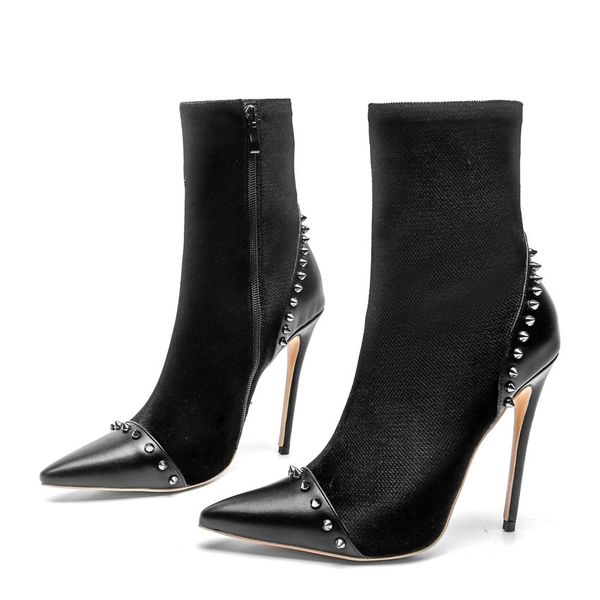 women fashion thin heel shoes fashion luxury designer women shoes superstars rivet boots half boots women dress shoes, Black
women fashion thin heel shoes fashion luxury designer women shoes superstars rivet boots half boots women dress shoes, Black