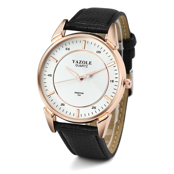 yazole luxury men's watch stainless steel leather band analog quartz wrist watch business quartz-watch relogio masculino, Slivery;brown
yazole luxury men's watch stainless steel leather band analog quartz wrist watch business quartz-watch relogio masculino, Slivery;brown