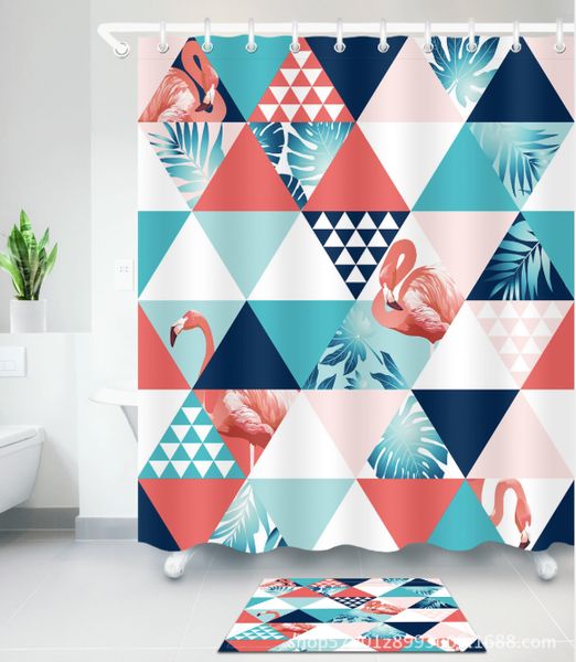 3d polyester fabric simple flamingo print shower curtains with 12 hooks for bathroom decor modern bath waterproof curtain floor mats sets
3d polyester fabric simple flamingo print shower curtains with 12 hooks for bathroom decor modern bath waterproof curtain floor mats sets