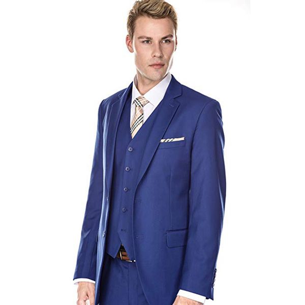 royal blue men suits custom made wedding tuxedos notched lapel groomsmen blazers 3 pieces jacket pants vest two-button formal business suit, Black;gray
royal blue men suits custom made wedding tuxedos notched lapel groomsmen blazers 3 pieces jacket pants vest two-button formal business suit, Black;gray