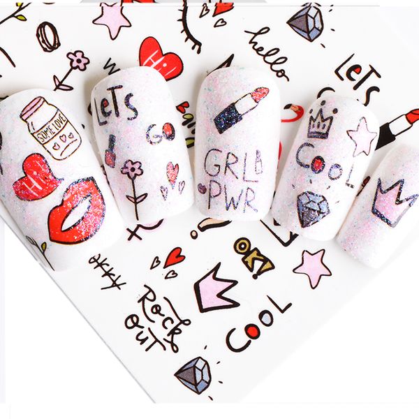 1 sheet pink diamond milk lipstick partten nail decals nail art water transfer sticker polish wraps beauty accessories bewg2107, Black
1 sheet pink diamond milk lipstick partten nail decals nail art water transfer sticker polish wraps beauty accessories bewg2107, Black