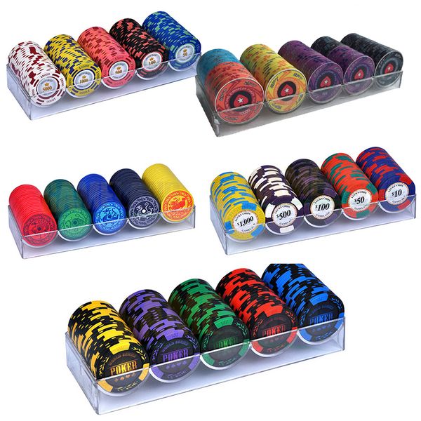 100pc poker chip et with box clay ceramic poker chip et texa hold 039 em ept poker tar poker chip