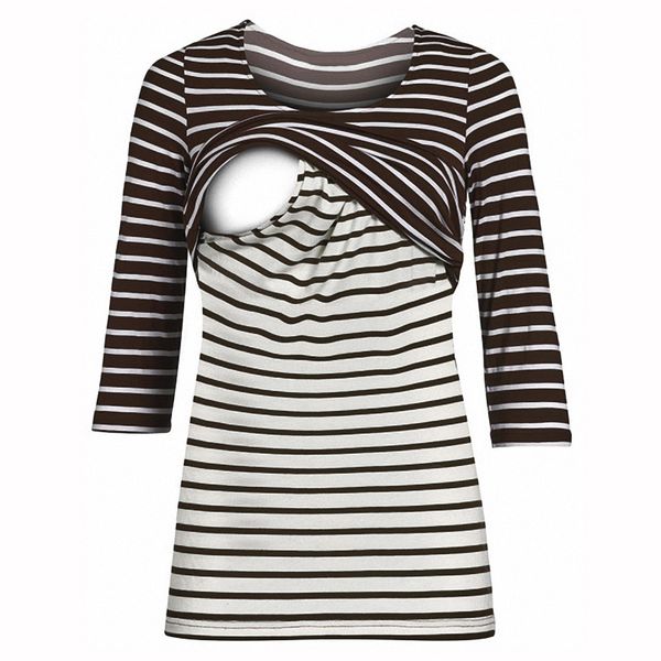 fashion nursing t-shirt summer breast feeding striped tees clothing for pregnant women maternity breastfeeding clothing, White
fashion nursing t-shirt summer breast feeding striped tees clothing for pregnant women maternity breastfeeding clothing, White