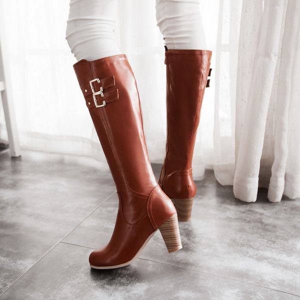spring, autumn and winter new comfortable thick with high heel belt buckle super size code 31-48 high tube rider boots 18111, Black
spring, autumn and winter new comfortable thick with high heel belt buckle super size code 31-48 high tube rider boots 18111, Black