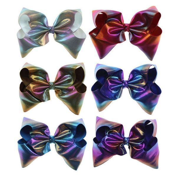 8" jojo clip glitter rainbow leather mermaid bow with alligator clips kids bling hair accessories hairpins barrettes headwear hd3553, Slivery;white
8" jojo clip glitter rainbow leather mermaid bow with alligator clips kids bling hair accessories hairpins barrettes headwear hd3553, Slivery;white