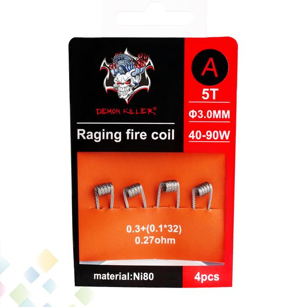Raging Fire Coil 0.25ohm 0.27ohm 0.32ohm Pre Build Coils Heating Resistance wires Vapor Ecig 100% Original Demon Killer DHL Free
Raging Fire Coil 0.25ohm 0.27ohm 0.32ohm Pre Build Coils Heating Resistance wires Vapor Ecig 100% Original Demon Killer DHL Free