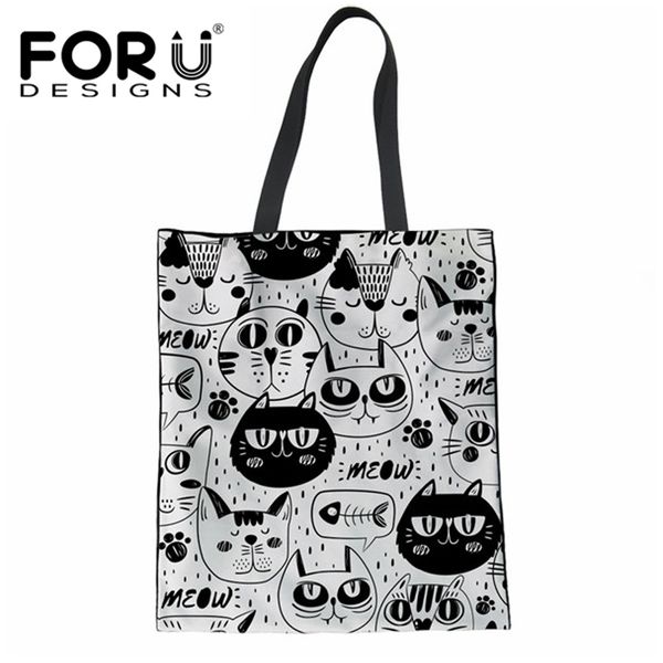forudesigns cute cartoon cat print canvas women shopper bags reusable female large tote cotton bags shopping for ladies bag
forudesigns cute cartoon cat print canvas women shopper bags reusable female large tote cotton bags shopping for ladies bag