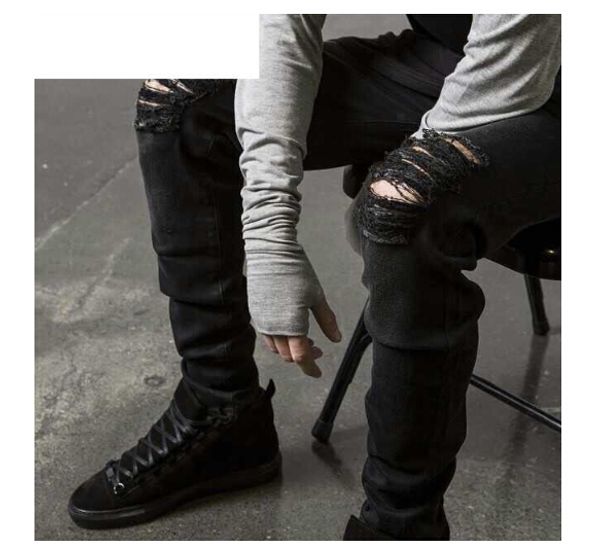 Mens High Street Holes Destroyed Denim Jeans Women Fashion Skinny Washed Stretch Jeans Slim Ripped Pencil Pants Long Trousers Biker Pants
Mens High Street Holes Destroyed Denim Jeans Women Fashion Skinny Washed Stretch Jeans Slim Ripped Pencil Pants Long Trousers Biker Pants