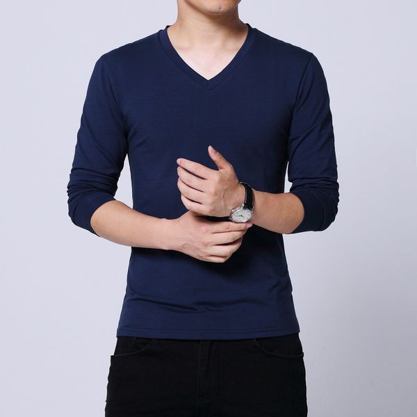 m-5xl 2018 new autumn winter men's pure cotton v neck solid slim t-shirt long-sleeve men business casual clothing 1286, White;black
m-5xl 2018 new autumn winter men's pure cotton v neck solid slim t-shirt long-sleeve men business casual clothing 1286, White;black