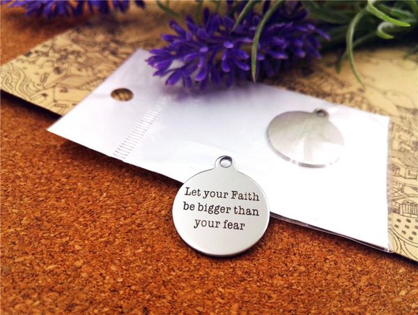 40pcs--"let your faith be bigger than your fear"stainless steel charms more style for choosing diy charms pendants for necklace, Bronze;silver
40pcs--"let your faith be bigger than your fear"stainless steel charms more style for choosing diy charms pendants for necklace, Bronze;silver