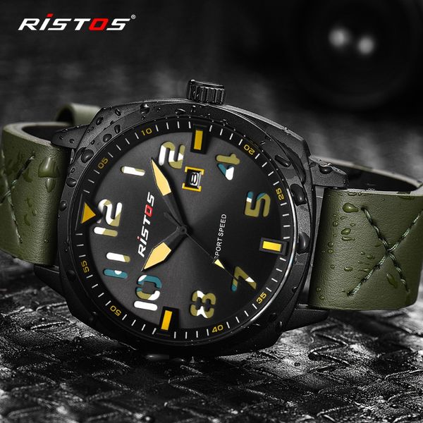 ristos men quartz analog watch army style leather watches reloj masculino hombre man fashion sport watch design 9351, Slivery;brown
ristos men quartz analog watch army style leather watches reloj masculino hombre man fashion sport watch design 9351, Slivery;brown