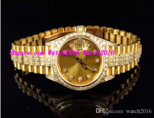 selling luxury wristwatch excellent ladies 27mm 18k yellow gold stainless steel bracelet diamond watch automatic women watch
selling luxury wristwatch excellent ladies 27mm 18k yellow gold stainless steel bracelet diamond watch automatic women watch