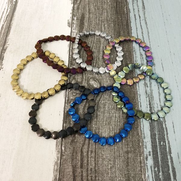8mm flate beaded bracelet women surfing bracelets shell hematite stretch bracelet purple black blue gold silver green mix color, Golden;silver
8mm flate beaded bracelet women surfing bracelets shell hematite stretch bracelet purple black blue gold silver green mix color, Golden;silver