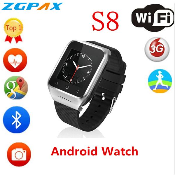 

ZGPAX S8 смартфон смарт-часы Android 4.4 MTK6572 двухъядерный GPS 2.0 MP Камера WCDMA WiFi MP3 MP4 Smartwatch PK Q