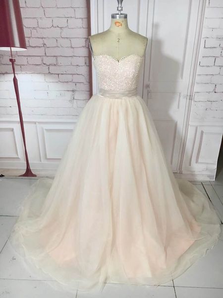 реальные фотографии длинные-line шампанское милая тюль пром платья vestido де феста пользовательские длина пола без бретелек кружева вечерни, Red
