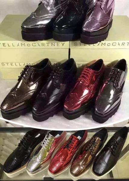 2018 вена оен brogue ил елла маккаѬни обђв меаллиекий ел кожа око Black