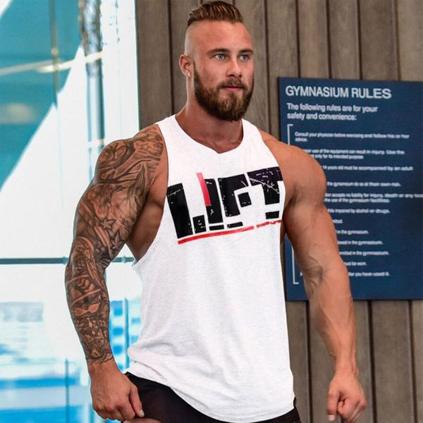 men tank brand clothing lift fitness bodybuilding stringer sportswear undershirt workout vest sleeveless tshirt male jersey, White;black
men tank brand clothing lift fitness bodybuilding stringer sportswear undershirt workout vest sleeveless tshirt male jersey, White;black