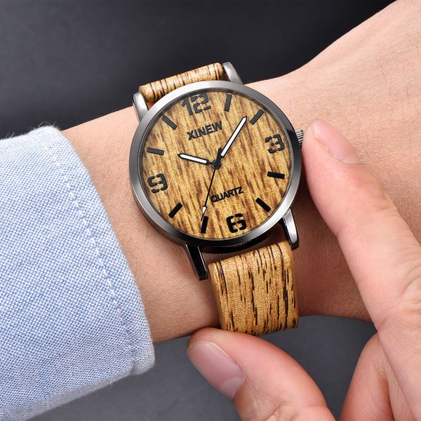 2018 watch men relogio masculino xinew wood texture watches imitation wooden retro leather quartz fashion wristwatch, Slivery;brown
2018 watch men relogio masculino xinew wood texture watches imitation wooden retro leather quartz fashion wristwatch, Slivery;brown