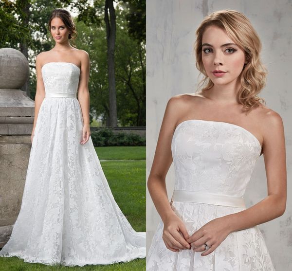 ivory lace wedding dress 2018 new arrival country style strapless sweep train zipper closure custom made plus size, White
ivory lace wedding dress 2018 new arrival country style strapless sweep train zipper closure custom made plus size, White