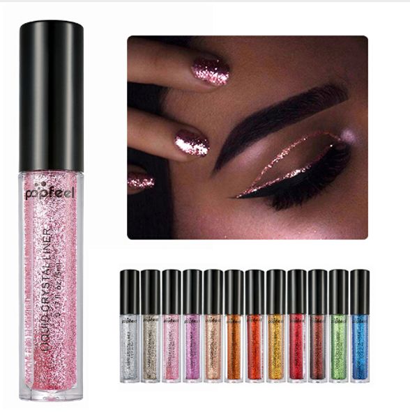 popfeel 12 pcs/set long lasting waterproof liquid glitter eyeliner pencils white gold color shining shimmer brand eye liner makeup pen
popfeel 12 pcs/set long lasting waterproof liquid glitter eyeliner pencils white gold color shining shimmer brand eye liner makeup pen