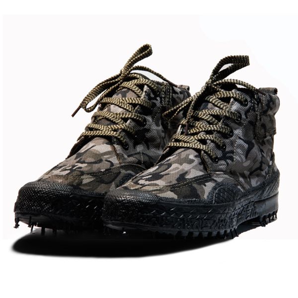 

men women army training camo canvas shoes outdoor sports hiking camping climbing non-slip wearproof breathable tactical boots