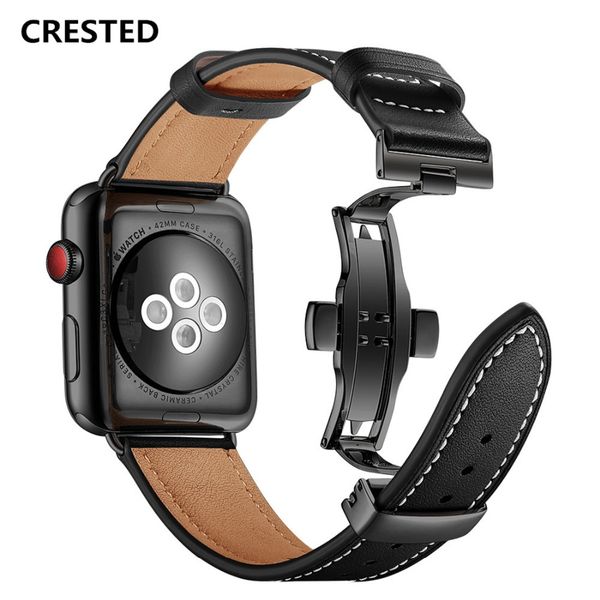 crested butterfly loop band strap 42mm 38mm leather bracelet iwatch series 3/2/1 wrist bands watchband belt, Black;brown
crested butterfly loop band strap 42mm 38mm leather bracelet iwatch series 3/2/1 wrist bands watchband belt, Black;brown