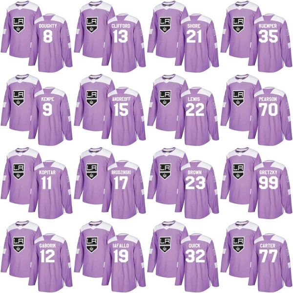 Los Angeles Kings Jersey Purple Fights Cancer Practice 11 Anze Kopitar 23 Dustin Brown 32 Jonathan Quick 99 Wayne Gretzky Hockey Jerseys
Los Angeles Kings Jersey Purple Fights Cancer Practice 11 Anze Kopitar 23 Dustin Brown 32 Jonathan Quick 99 Wayne Gretzky Hockey Jerseys