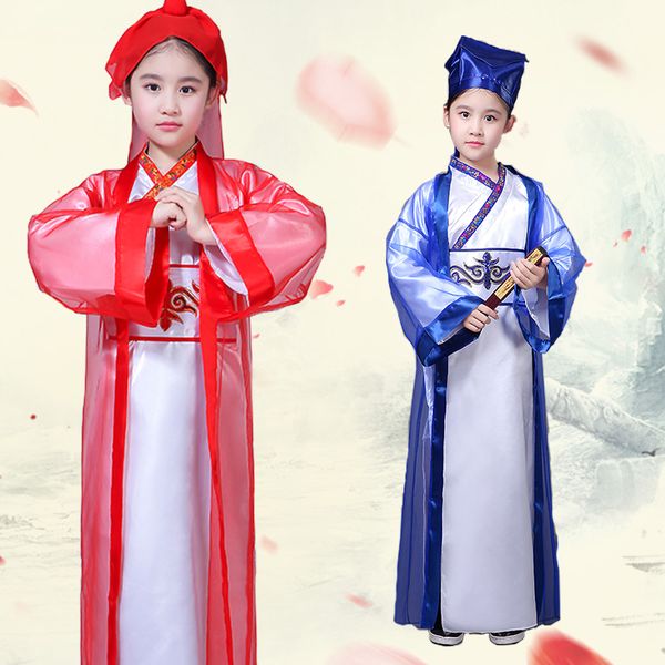 children's ancient scholar costume boys girls traditional chinese hanfu folk costume child student clothe performance suit, Black;red
children's ancient scholar costume boys girls traditional chinese hanfu folk costume child student clothe performance suit, Black;red