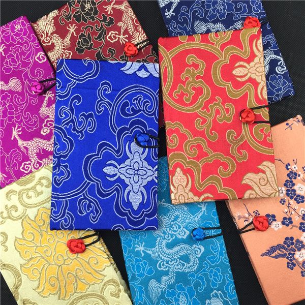 Luxury Hardcover Chinese Silk Notebook Vintage Gift Color Diary Blank Brocade Craft Business Notepad Notebook 1pcs