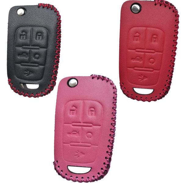 

Leather Flip 5button Key Fob Remote Cover Case Accessories for Chevrolet Equinox Camaro Cruze Malibu Sonic Buick Lacrosse Verano Encore