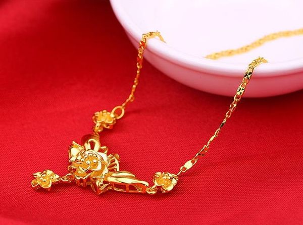 weighty heay fashion flower 24k real yellow solitaire gold chain necklace 45cm women jewelry, Silver
weighty heay fashion flower 24k real yellow solitaire gold chain necklace 45cm women jewelry, Silver