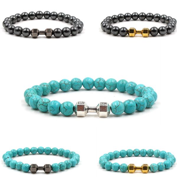 black stone dumbbell bracelet alloy hematite turquoise gold silver black bracelet yoga bangles for friend gift
black stone dumbbell bracelet alloy hematite turquoise gold silver black bracelet yoga bangles for friend gift