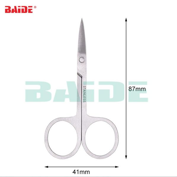 87 x 41 mm mini stainless steel scissors bent straight scissor for vape coil jig eyelashes nose hair fishing 1000pcs/lot
87 x 41 mm mini stainless steel scissors bent straight scissor for vape coil jig eyelashes nose hair fishing 1000pcs/lot