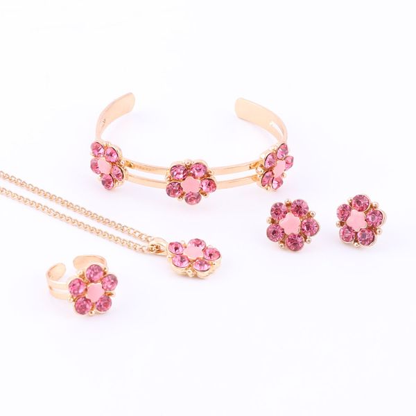 gift gold color flower pendant necklace bracelet ring earring set /children's gift jewelry for kid baby, Black
gift gold color flower pendant necklace bracelet ring earring set /children's gift jewelry for kid baby, Black