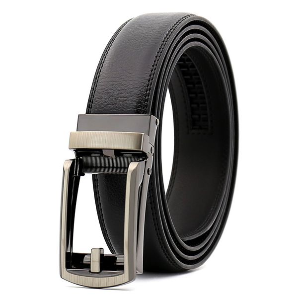 

kaweida new hollow double layer automatic buckle leather belt men's genuine leather belt casual belts for men 110cm-130, Black;brown