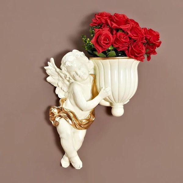 european style angel wall pendant novelty resin crafts angel hug the flower vase wall decorations for living room bar l lobby
european style angel wall pendant novelty resin crafts angel hug the flower vase wall decorations for living room bar l lobby