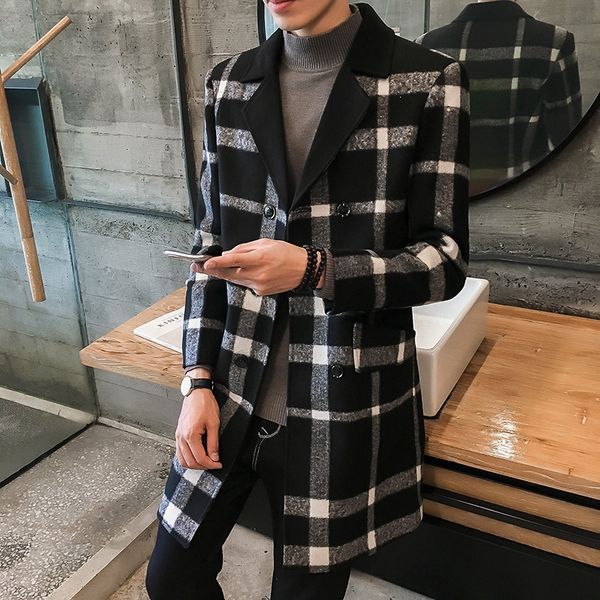 autumn and winter new boutique men's casual wool coat fashion warm youth wild large size solid color simple loose business, Black
autumn and winter new boutique men's casual wool coat fashion warm youth wild large size solid color simple loose business, Black