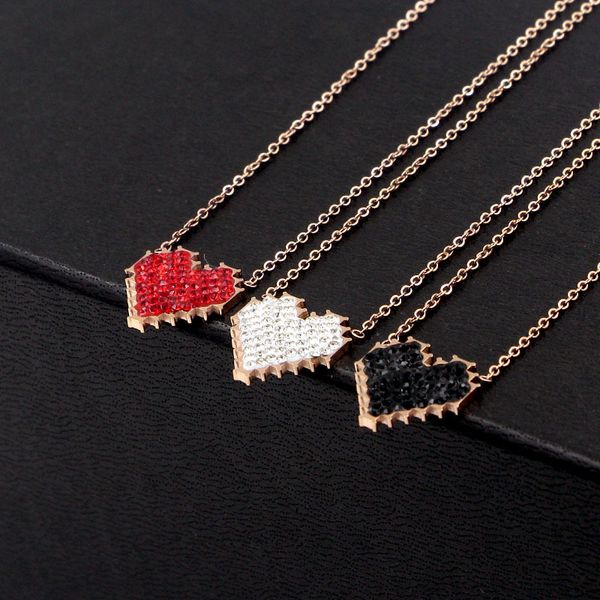 heart shape stainless steel crystal pendant necklace for women chain for women jewelry necklaces & pendants, Silver
heart shape stainless steel crystal pendant necklace for women chain for women jewelry necklaces & pendants, Silver