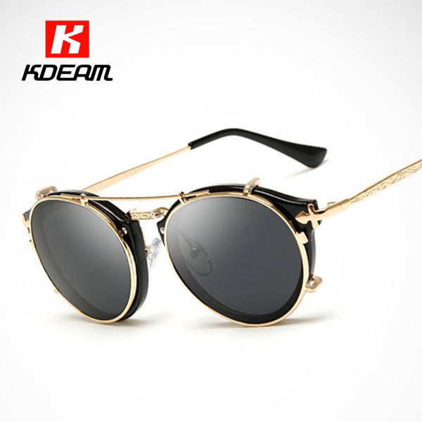 kdeam happy clip on sunglasses men removable round glasses women carve design sunglass with brand box ce, White;black
kdeam happy clip on sunglasses men removable round glasses women carve design sunglass with brand box ce, White;black