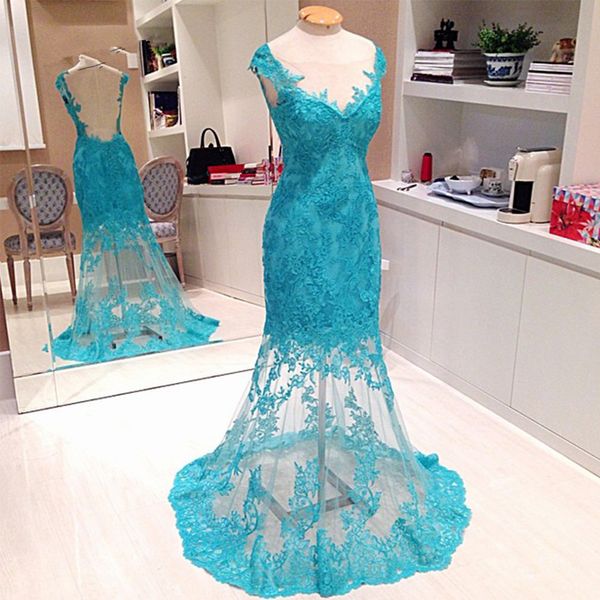 2018 turquoise lace evening party dresses see through long elegant prom dress mermaid applique prom party celebrity gowns qc1091, Black;red
2018 turquoise lace evening party dresses see through long elegant prom dress mermaid applique prom party celebrity gowns qc1091, Black;red